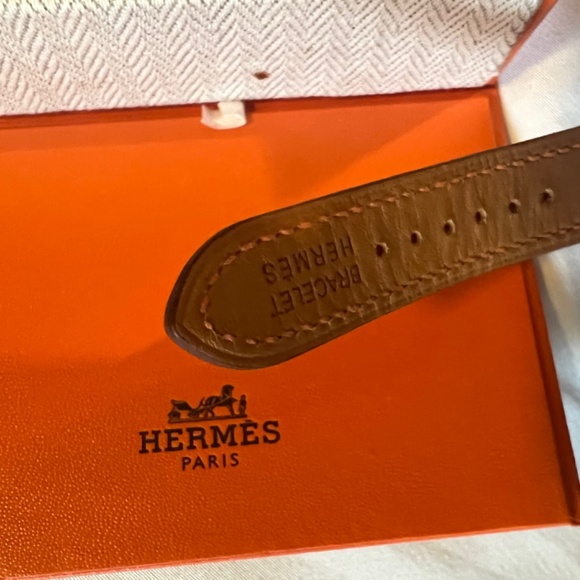 Hermes Heure H Orange Leather Watch With Box - Picture 3 of 7